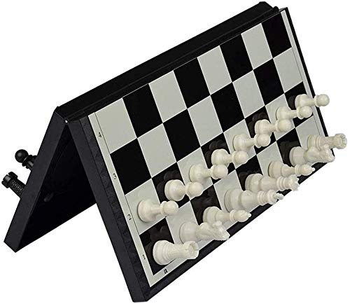 Chess, Chess Set for Adults Kids 12.6in-Adult Student Folding Portable Black and White Chess Pieces Chess, Magnetic Chess Children 's Three-Dimensional Educational Toys Chess