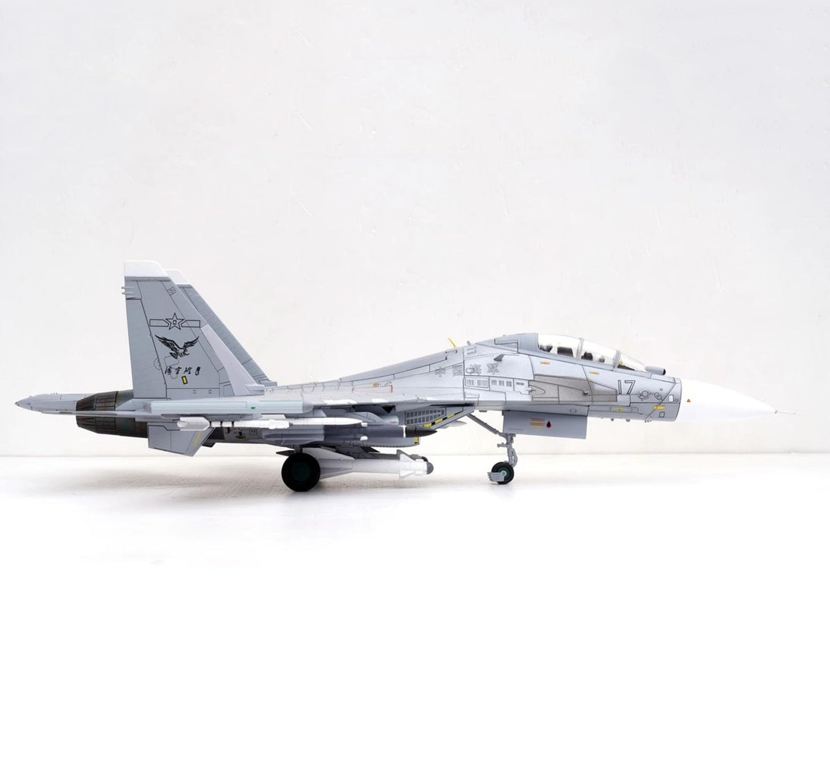 Military Fighter Alloy Die Cast Model, 1/72 Scale SU-30MKK Fighter Model, Adult Toys and Decorations, 12.2 x 8.3Inchs