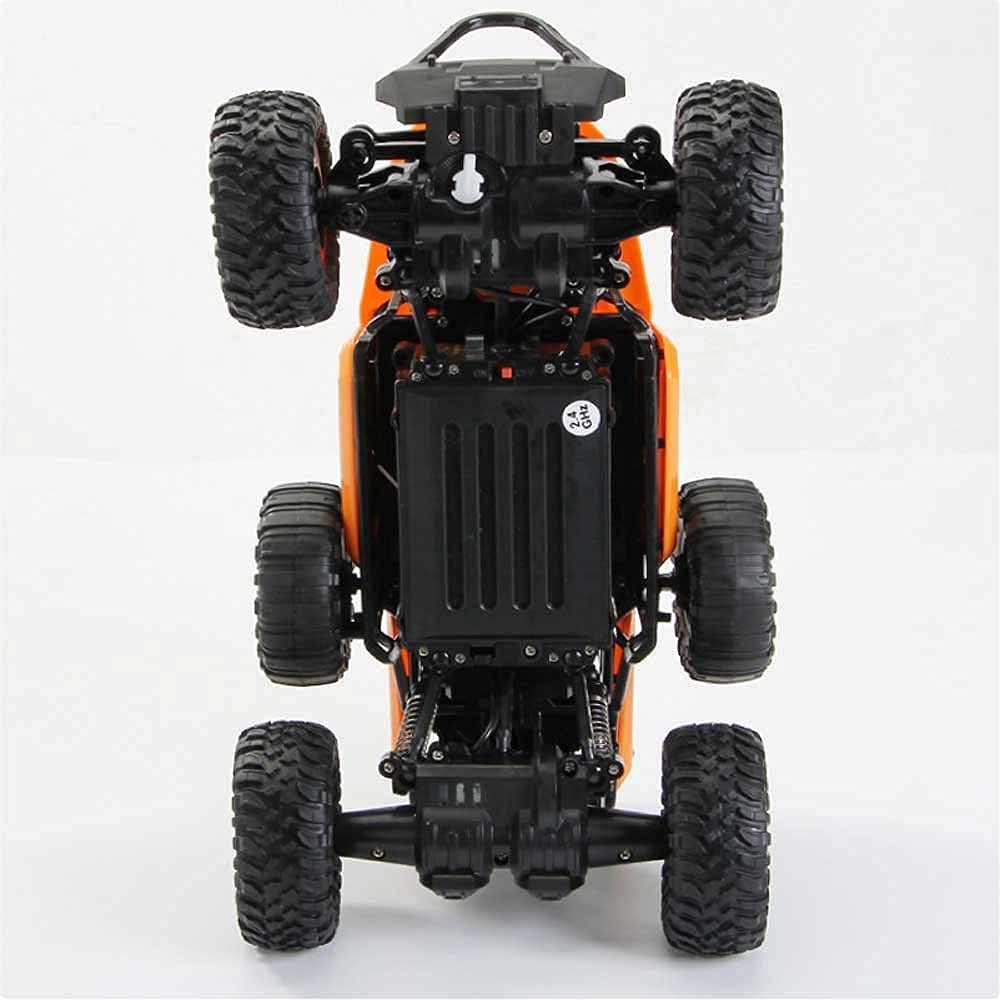Orange Climbing Car,2.4GHz All Terrains Electric Toy RC Crawler Trucks,4WD Strong Power Remote Control Vehicle,Xmas Birthday for Kids Boy Girl Gift