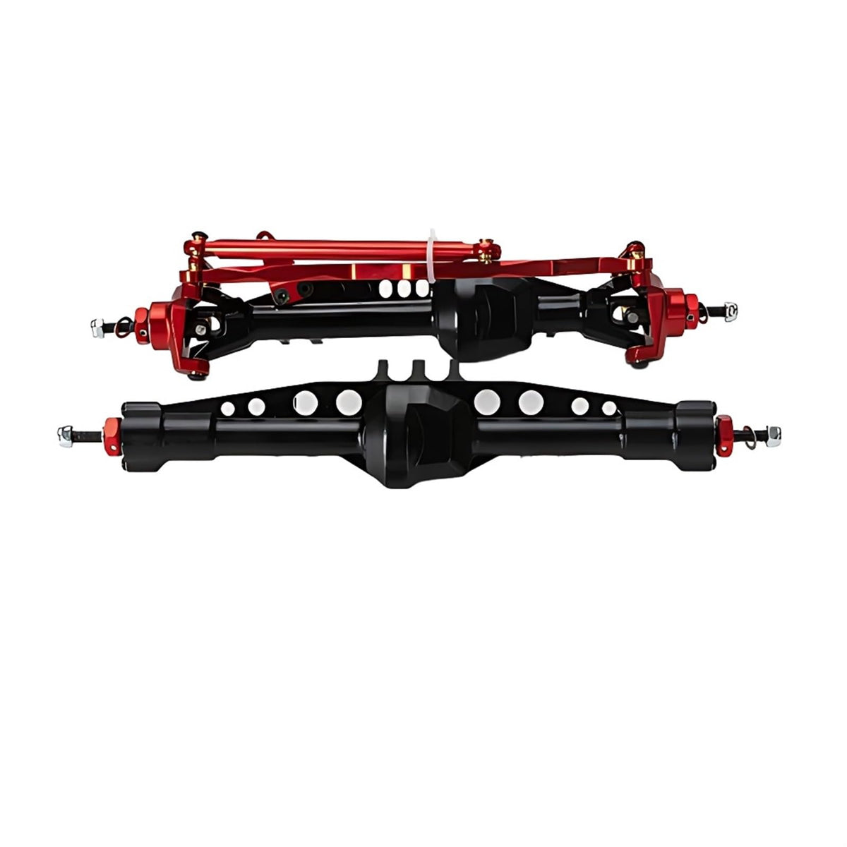 RC Vehicle Axles Compatible with Axial for SCX10 Pro Toys Crawler Car Upgrade Parts Aluminum Alloy Front Rear Straight Axles Set for 1/10 RC Crawler(Color 1,Front Axle)
