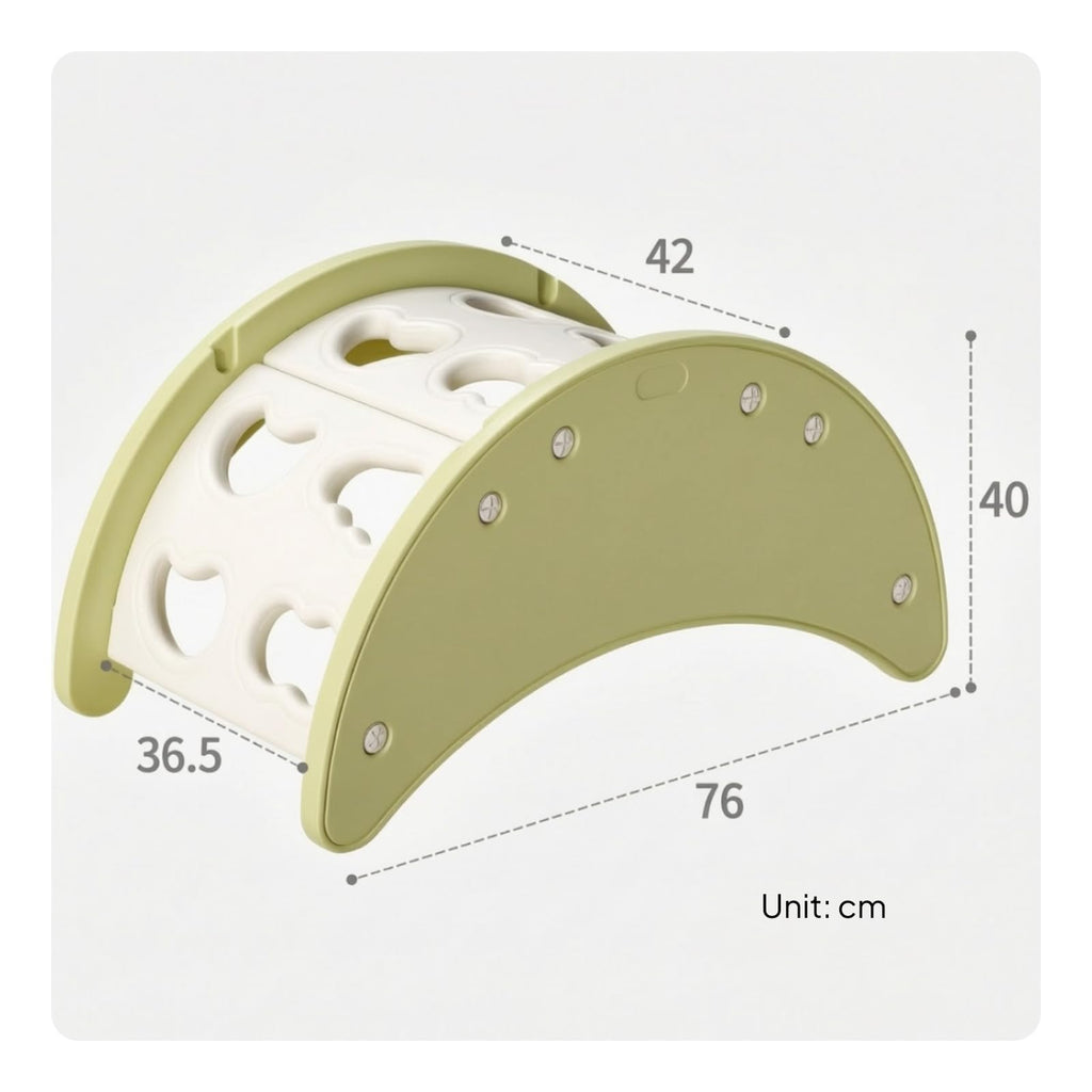 Smooth ClimbingArch | Compact Freestanding Design, Moon-Shaped, Toy, for Playroom, Nursery, Green