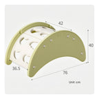 Smooth ClimbingArch | Compact Freestanding Design, Moon-Shaped, Toy, for Playroom, Nursery, Green