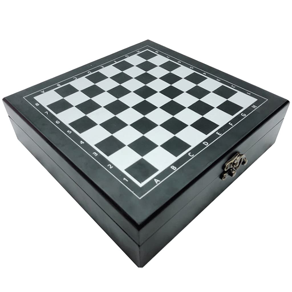 Crafted Chesspiece 4-in-1 Chess Set Wooden Chess Board Game with Carrying Case Travel Chess Set for Kids Chess Set in Toys
