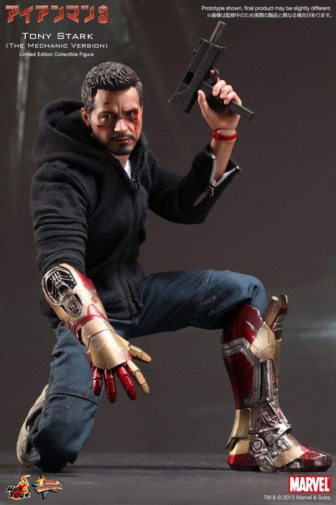 Hot Toys Movie Masterpiece Series Iron Man 3 - Tony Stark (The Mechanic) Sixth Scale 12" Figure