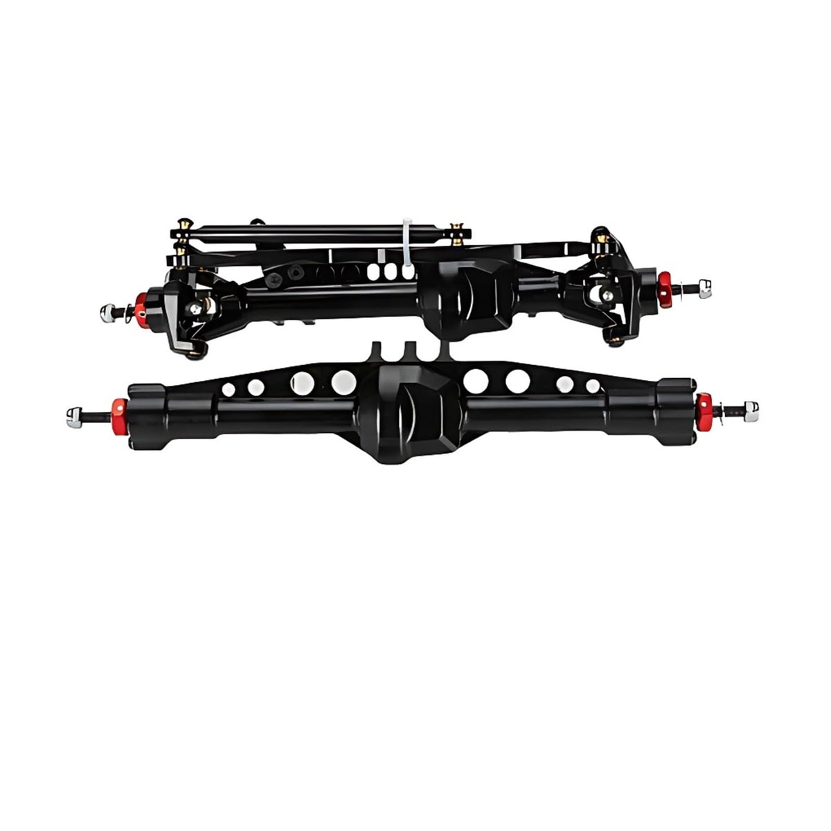 RC Vehicle Axles Compatible with Axial for SCX10 Pro Toys Crawler Car Upgrade Parts Aluminum Alloy Front Rear Straight Axles Set for 1/10 RC Crawler(Color 3,Front Axle)