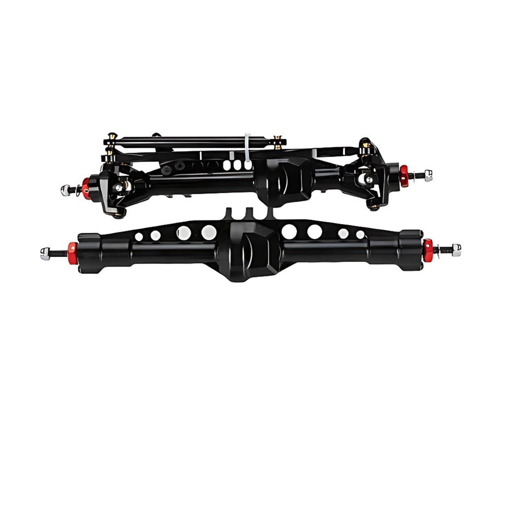 RC Vehicle Axles Compatible with Axial for SCX10 Pro Toys Crawler Car Upgrade Parts Aluminum Alloy Front Rear Straight Axles Set for 1/10 RC Crawler(Color 2,Front Axle)