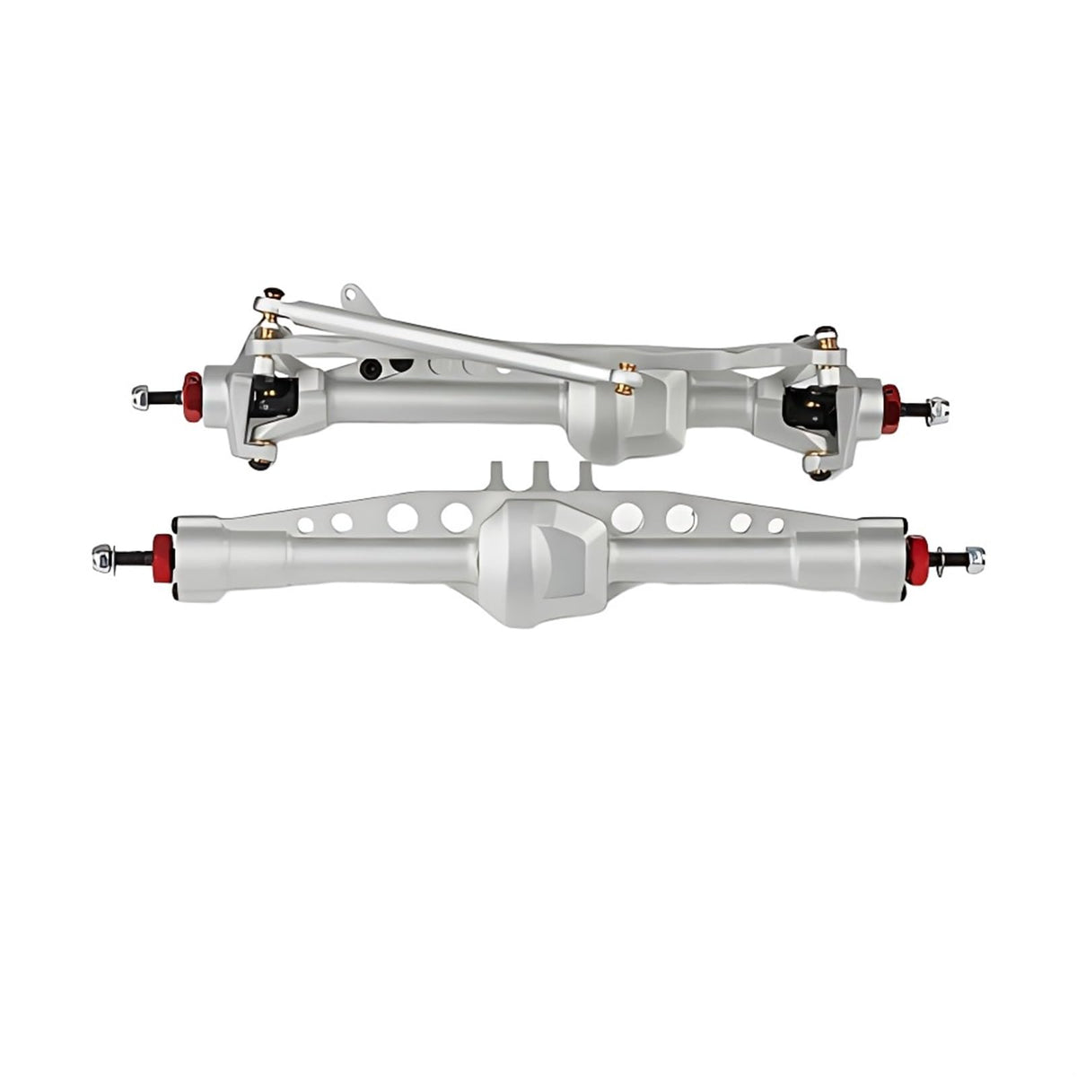 RC Vehicle Axles Compatible with Axial for SCX10 Pro Toys Crawler Car Upgrade Parts Aluminum Alloy Front Rear Straight Axles Set for 1/10 RC Crawler(Color 1,Front Axle)