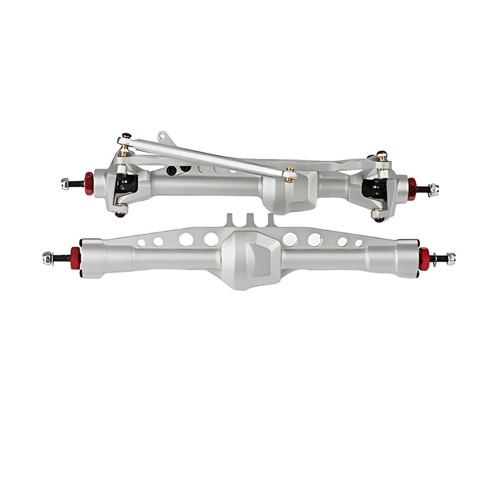 RC Vehicle Axles Compatible with Axial for SCX10 Pro Toys Crawler Car Upgrade Parts Aluminum Alloy Front Rear Straight Axles Set for 1/10 RC Crawler(Color 2,Front Axle)