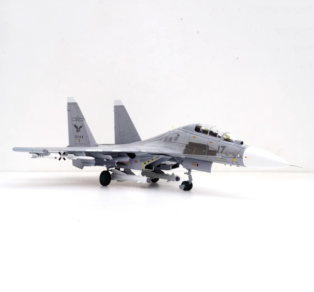 Military Fighter Alloy Die Cast Model, 1/72 Scale SU-30MKK Fighter Model, Adult Toys and Decorations, 12.2 x 8.3Inchs