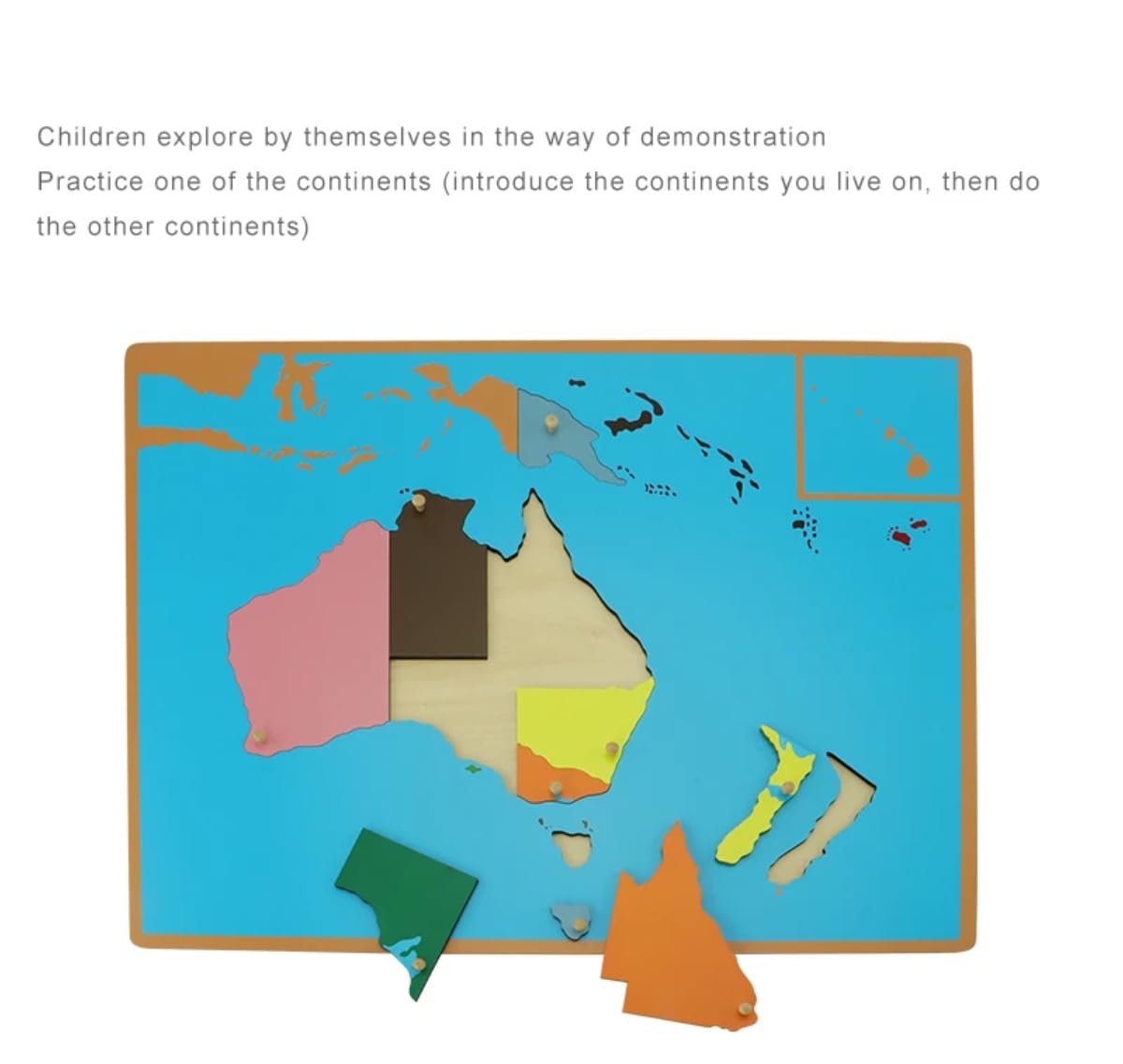 Scientific Culture World Puzzles Map with Knob 3D Puzzle Game Geography Learning Wood Maps Color Board Montessori Scientific Geography World Map Educational Teaching Toys (World Part)