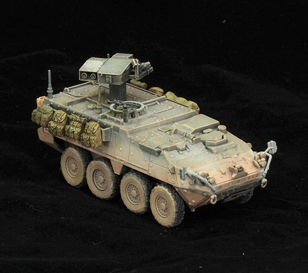 CMO 1/72 Scale Diecast Tank Plastic Model, M1134 Stryker Anti-Tank Guided Missile Vehicle Syria 2020 Model, Military Toys and Gifts