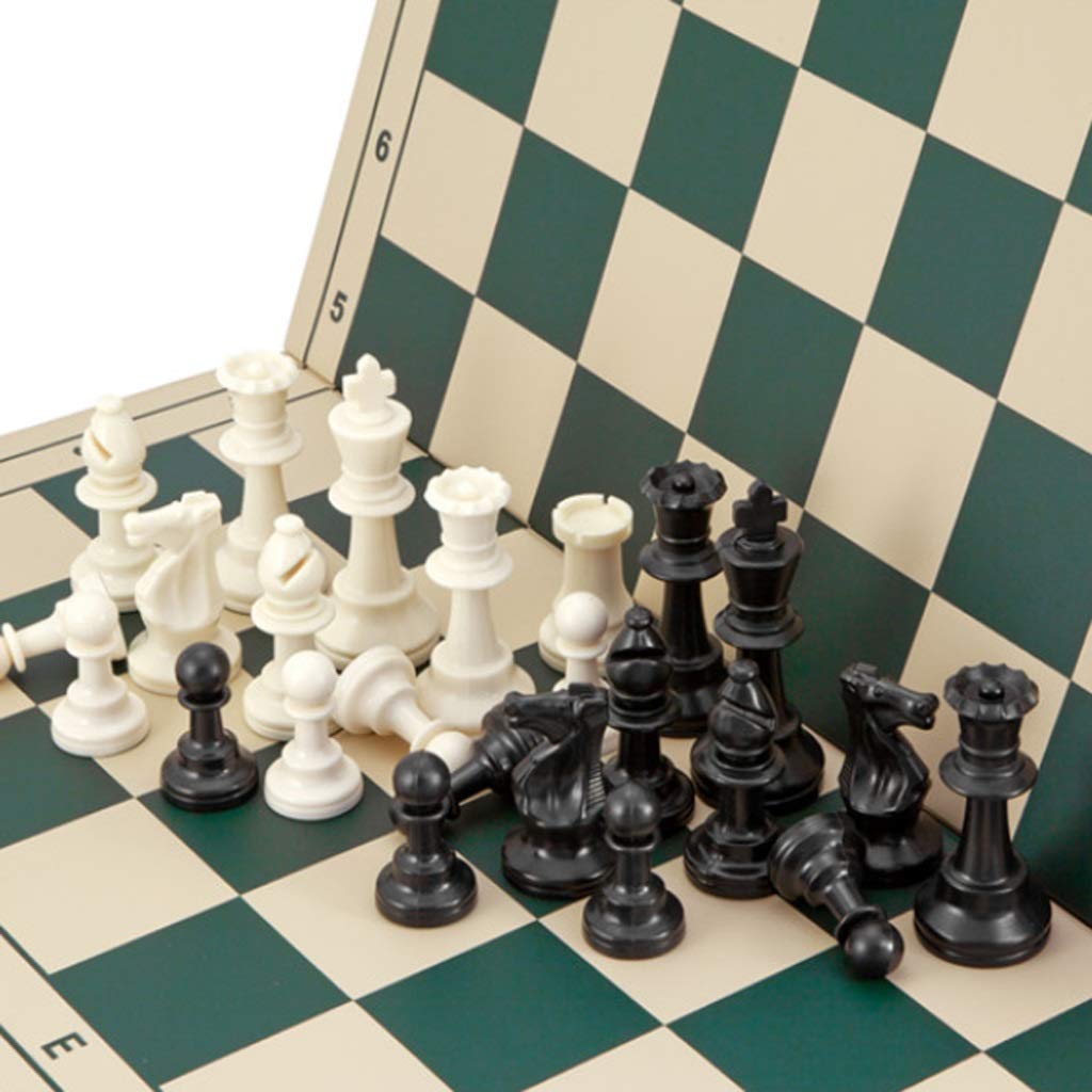 Chess Board Portable PVC Chess Set Travel Portable Chess Plastic Chess Pieces Foldable Chess Board Educational Toy Gift Chess Sets