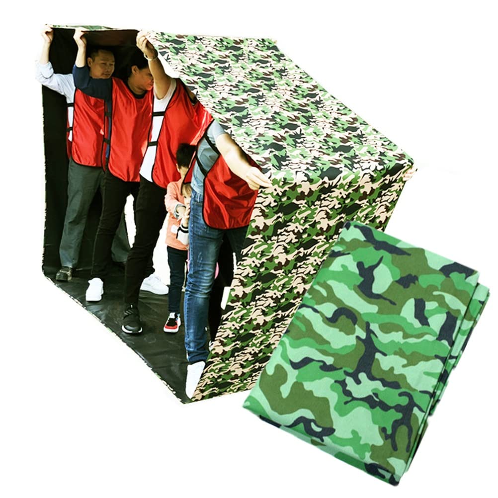 1PCS Teamwork Game Play Running Mat, Kids Adult Sports Game Oxford Cloth Run Mat, Outdoor Day Outdoor Carnival Activity Toys (Color : Green, Size : Adult-11M/36FT)