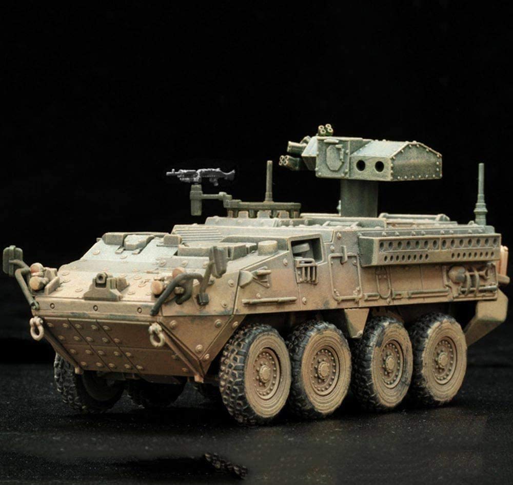 CMO 1/72 Scale Diecast Tank Plastic Model, M1134 Stryker Anti-Tank Guided Missile Vehicle Syria 2020 Model, Military Toys and Gifts