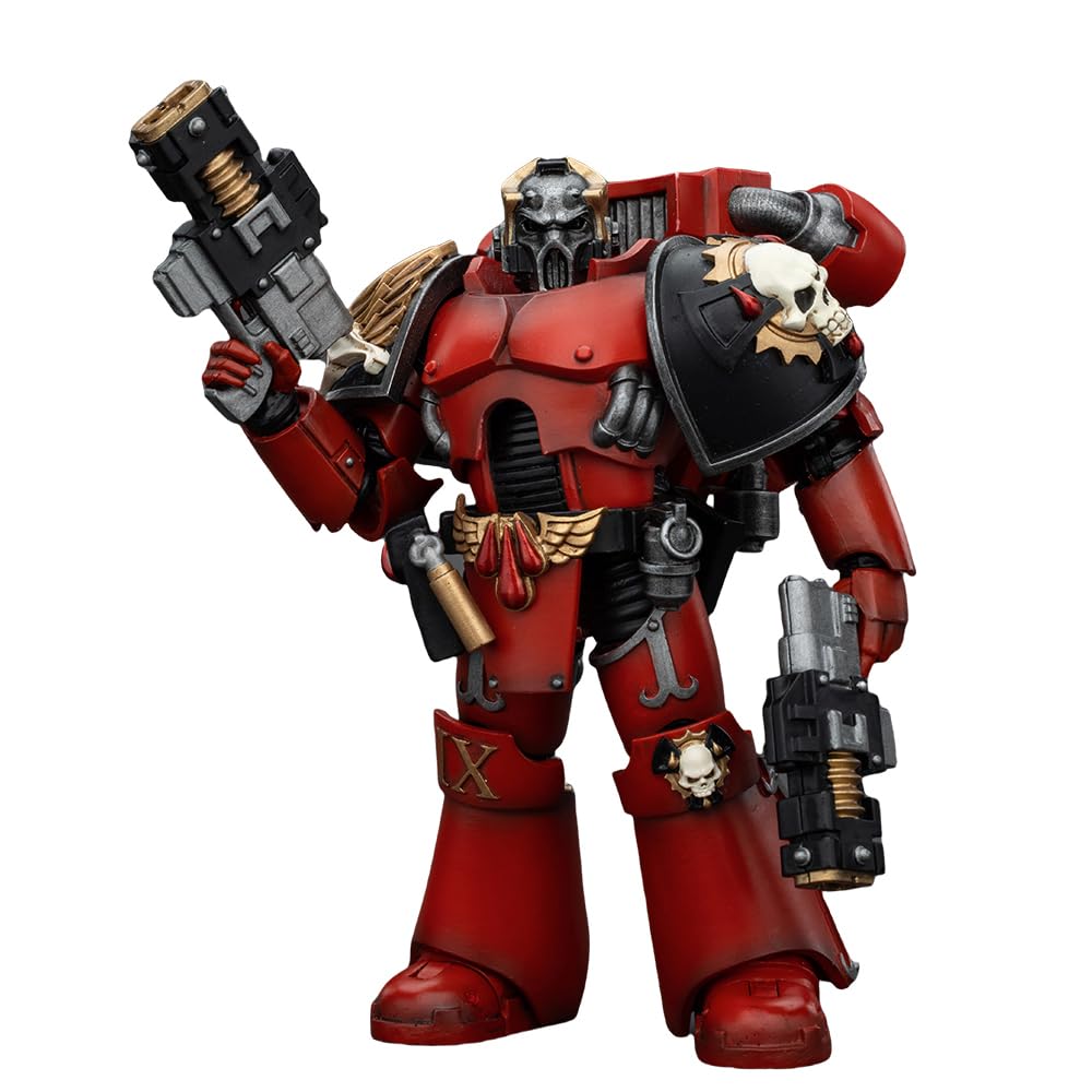 JOYTOY Warhammer 40,000 The Horus Heresy 1/18 Action Figure Game Edition Blood Angels Heavy Intercessor with Heavy Bolt Rifle and Bolt Pistol 4PCS Collection Model Birthday Gifts