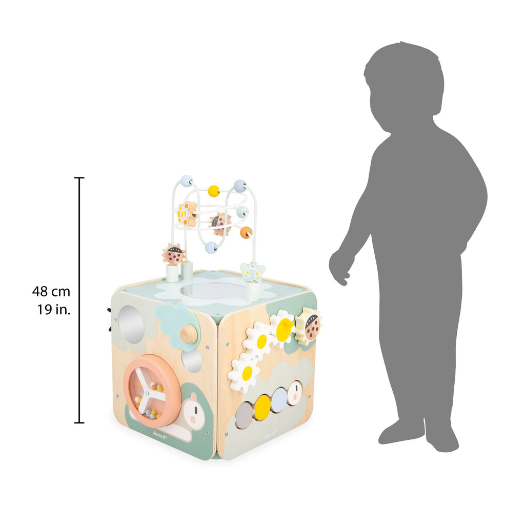 Janod, Sweet Cocoon, Maxi Cube Multi-Activity, From 18 Months