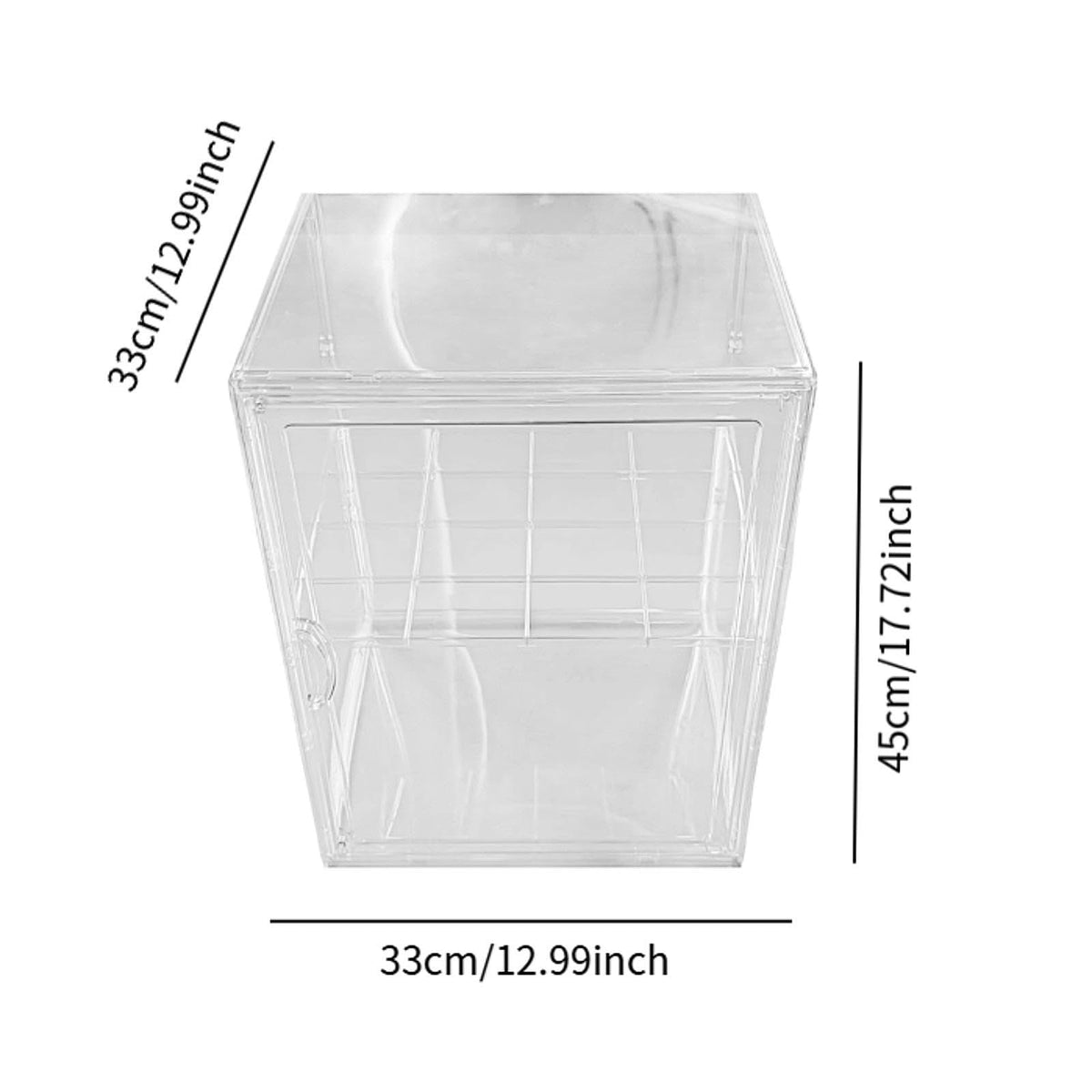 Acrylic Display Case Organizer with A Detachable Divider Multipurpose Container Large Storage Box for Hobby Collectibles Toys