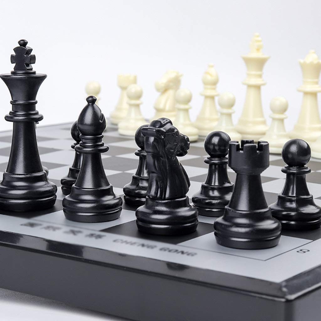 Magnetic Travel Chess Set with Folding Chess Board Portable Special Suit Toys for Kids and Adults (Size : Large) (Small type D)