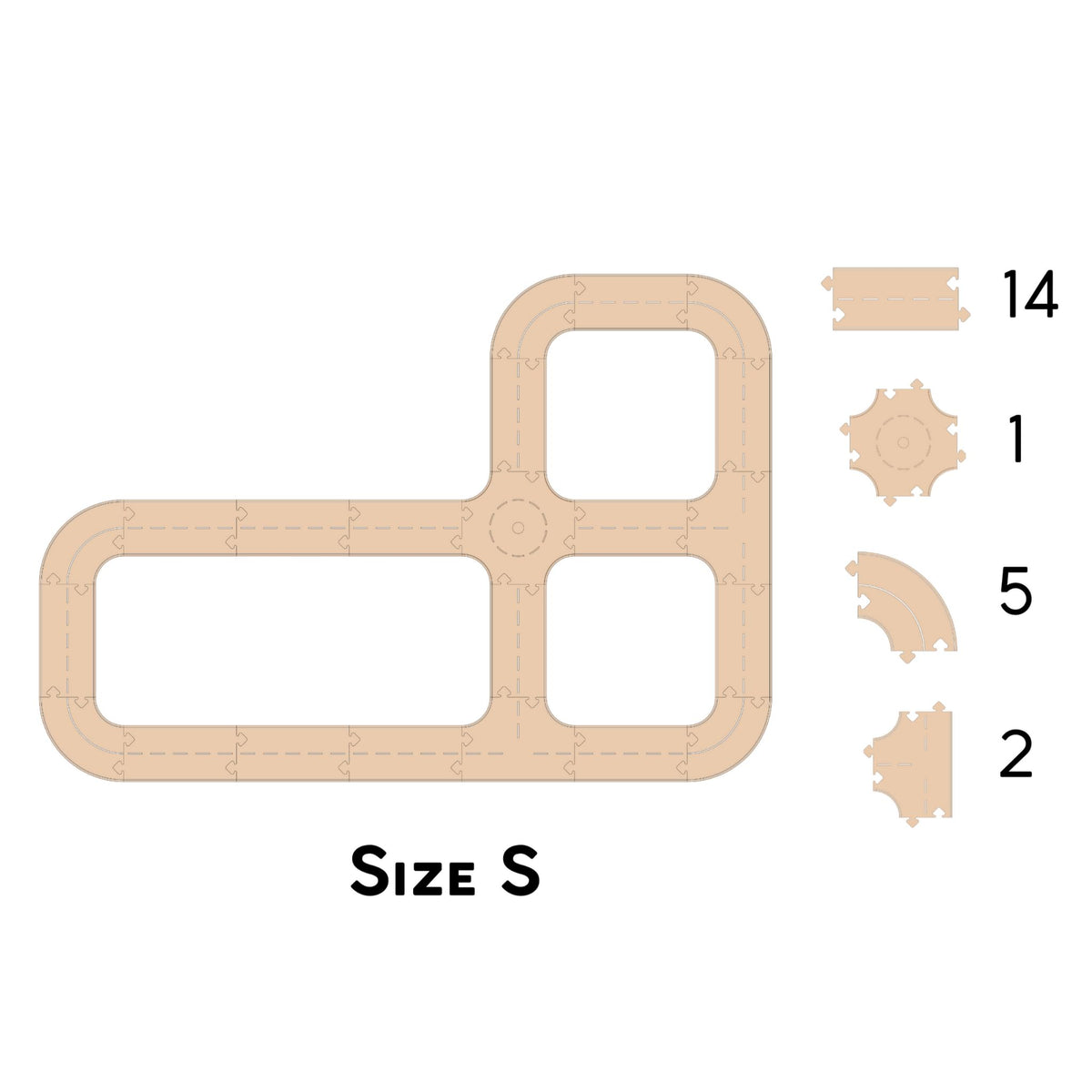 Personalized Wooden Car Track for Boys - Size S Toddler Race Track Toy Cars - Wooden Toy Cars Road with Additional Details - Montessori Kids Playing Sign for Street - Birthday Car Toy