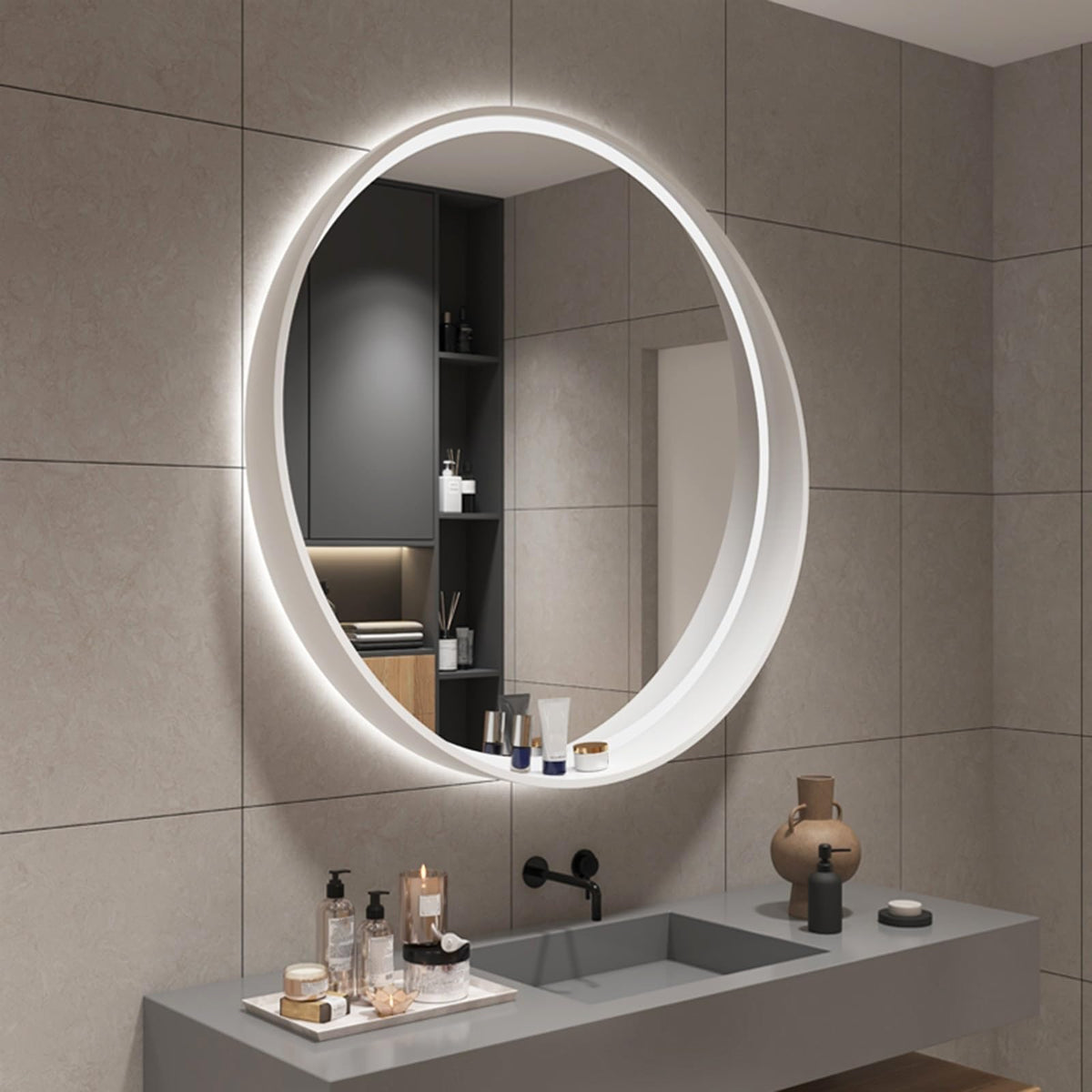 LED Bathroom Light-Up Toy with Anti-Fog Feature, Round 50CM Fun Bath Game for Kids, Engaging Water Play Experience, Perfect for Family Bath Time