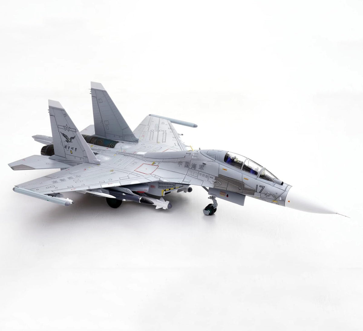 Military Fighter Alloy Die Cast Model, 1/72 Scale SU-30MKK Fighter Model, Adult Toys and Decorations, 12.2 x 8.3Inchs