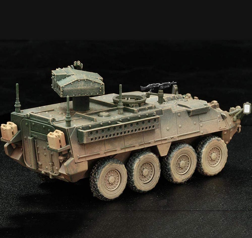 CMO 1/72 Scale Diecast Tank Plastic Model, M1134 Stryker Anti-Tank Guided Missile Vehicle Syria 2020 Model, Military Toys and Gifts