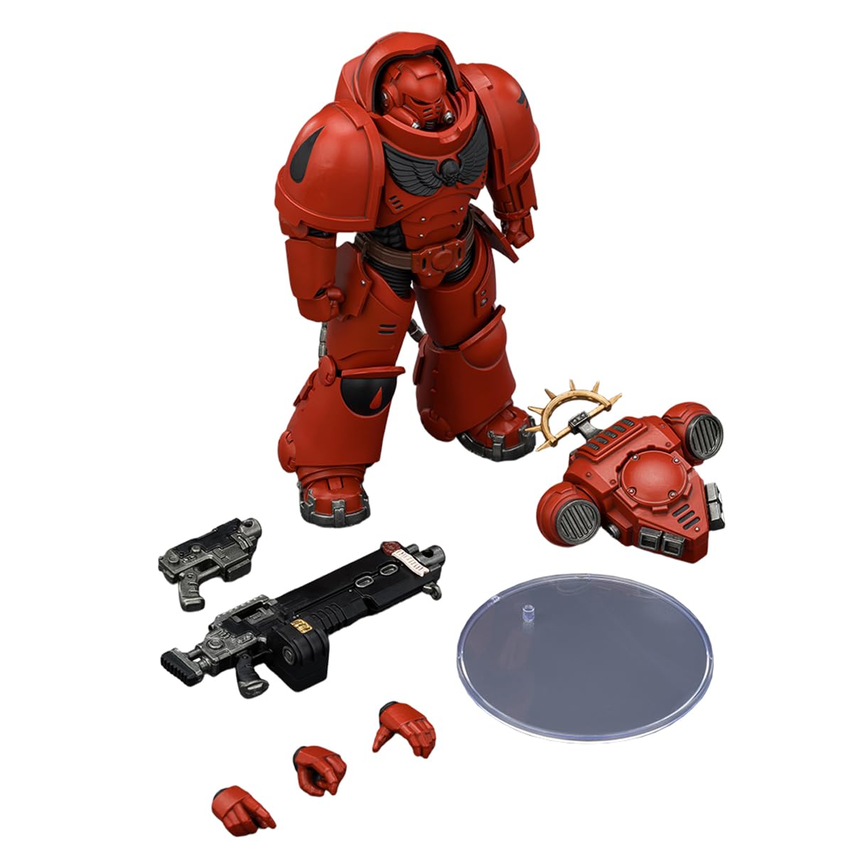 JOYTOY Warhammer 40,000 The Horus Heresy 1/18 Action Figure Game Edition Blood Angels Heavy Intercessor with Heavy Bolt Rifle and Bolt Pistol 4PCS Collection Model Birthday Gifts