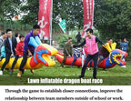 Sports Toys Inflatable Dragon Boat for Field Day Games Team Building Games Inflatable Dry Land Dragon Boat Land Dragon Boat