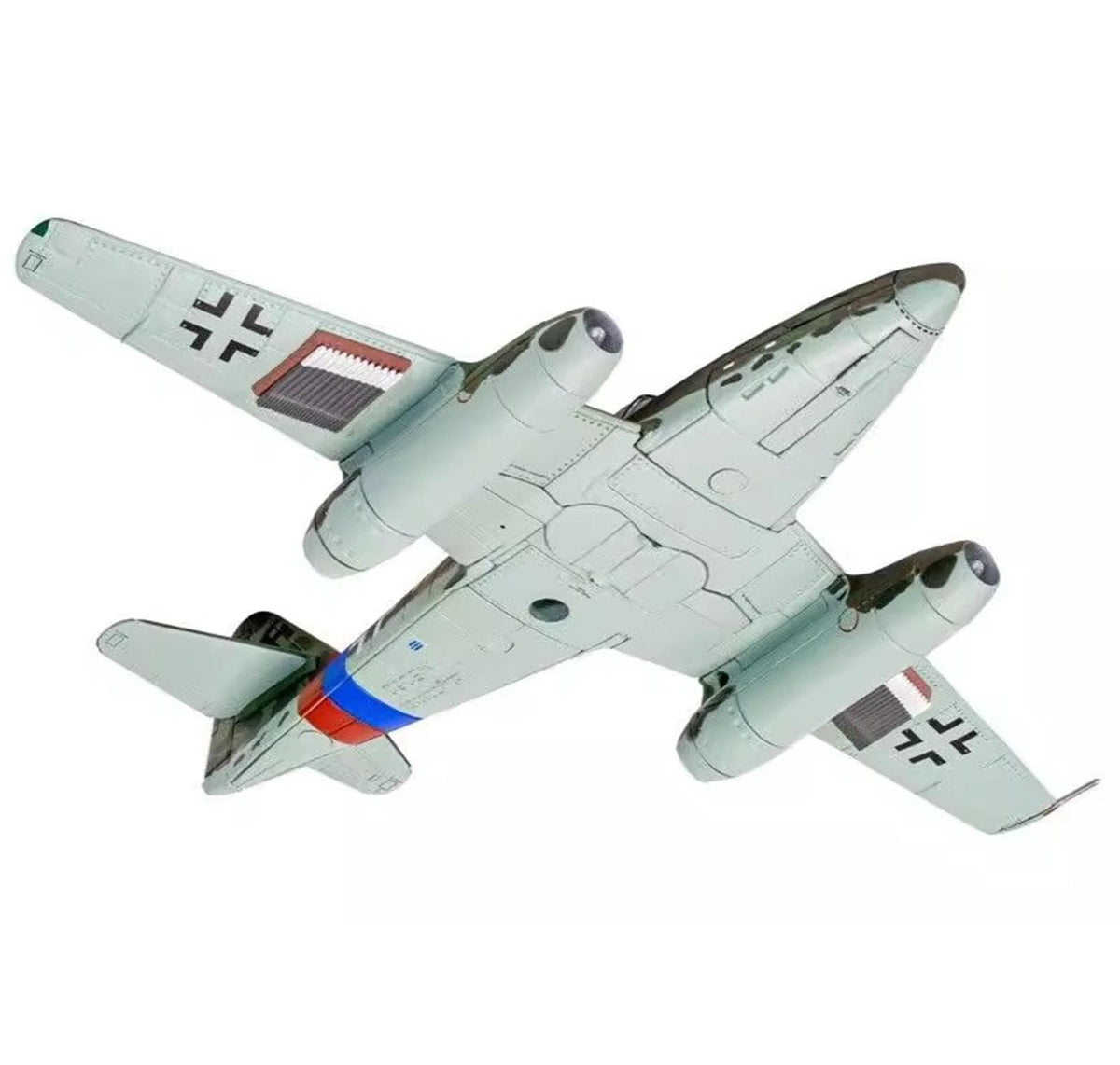 Military Fighter Alloy Die Cast Model, 1/72 Scale Me 262A Luftwaffe JG 7 Nowotny Model, Adult Toys and Decorations, 5.5 x 6.7Inchs