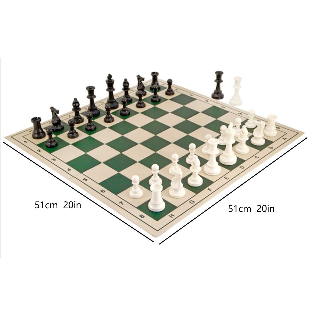 Chess Board Portable PVC Chess Set Travel Portable Chess Plastic Chess Pieces Foldable Chess Board Educational Toy Gift Chess Sets
