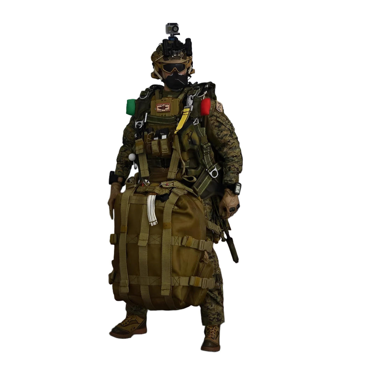 Pipigirl 1/6 Scale 12Inch Special Forces Action Figure, US Air Force Parachuting Special Forces Soldier Figure Model, Accessories Collection Adult Gifts Military Toys