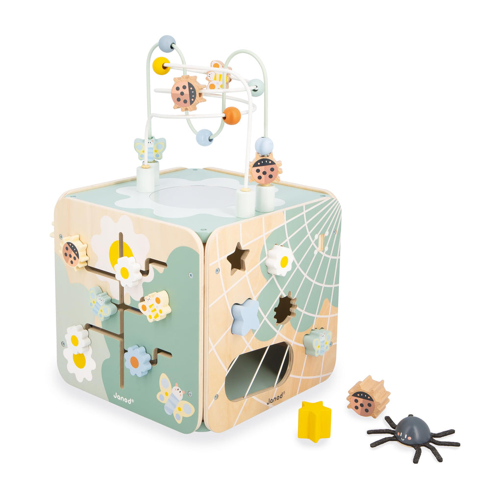 Janod, Sweet Cocoon, Maxi Cube Multi-Activity, From 18 Months