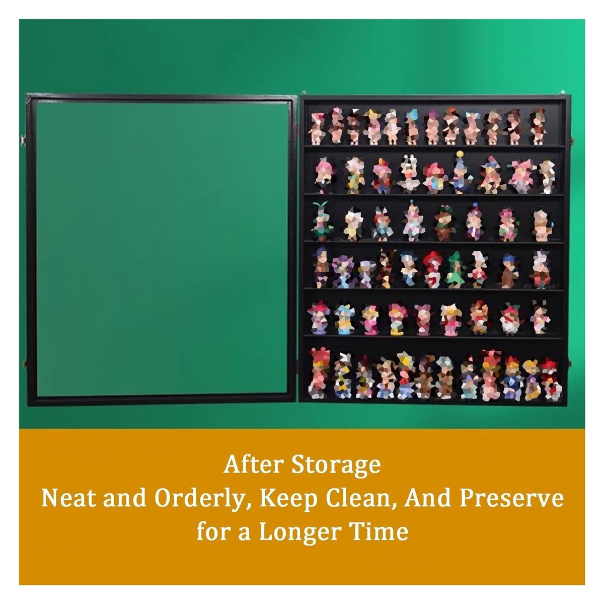 Acrylic Organiser Storage Rack Wall Mounted Display Cabinet for Collectibles, Toys Action Figures Model Storage Box with Clear Door for Study Living Room Bedroom Game Room Office(60x8.5x83cm)