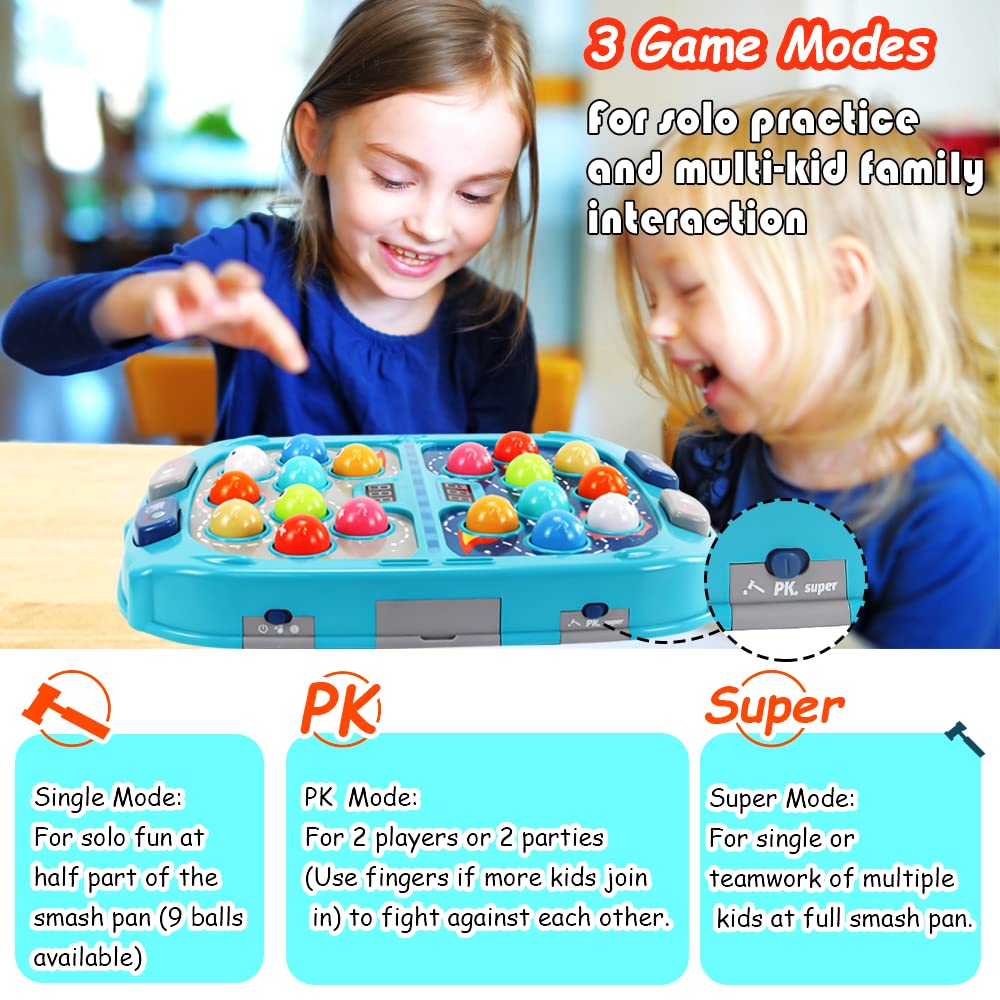 Whack Mole Game and Light Up Dancing Mat Toy
