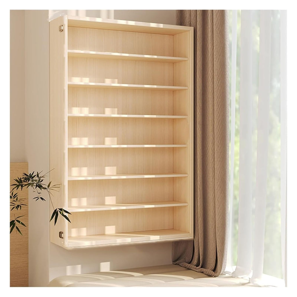 Acrylic Organiser Storage Rack Wall Mounted Display Cabinet for Collectibles, Toys Action Figures Model Storage Box with Clear Door for Study Living Room Bedroom Game Room Office(50x10x89cm)