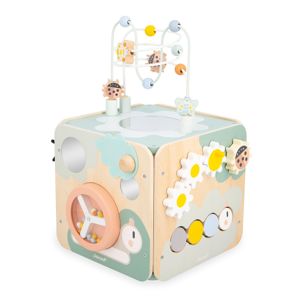 Janod, Sweet Cocoon, Maxi Cube Multi-Activity, From 18 Months