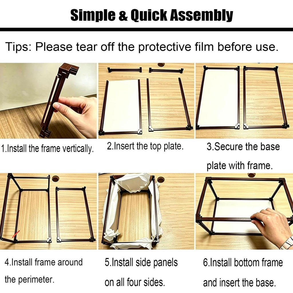 Self-Assembly Clear Acrylic Display Case, Multiple Sizes Acrylic Display Box, Dustproof Protection for Figures Collectibles Memorabilia Jewelry Toys Storage(70x55xh50cm/28x22x20in)