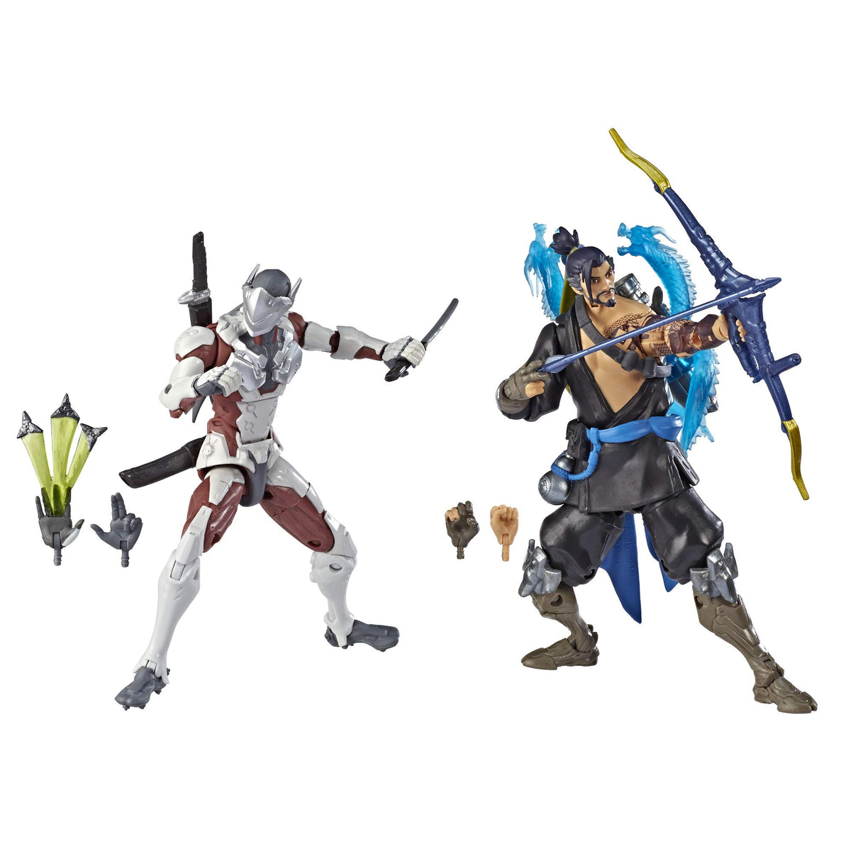 Hasbro Toys Overwatch Ultimates Series Hanzo and Genji Dual Pack 6-Inch-Scale Collectible Action Figures with Accessories - Blizzard Video Game Characters