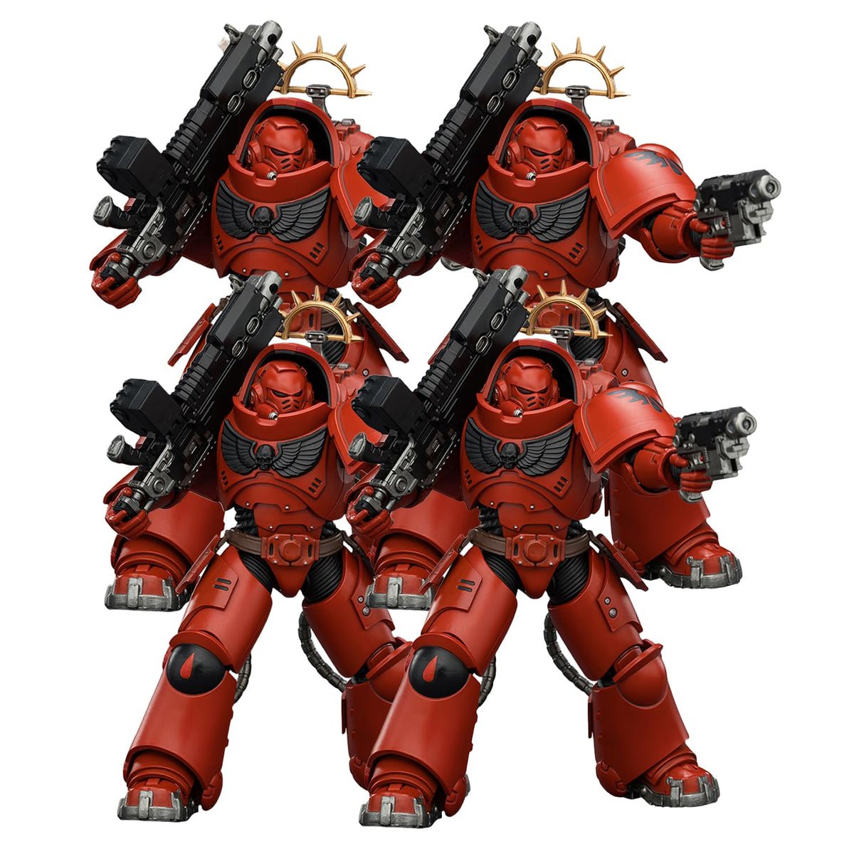 JOYTOY Warhammer 40,000 The Horus Heresy 1/18 Action Figure Game Edition Blood Angels Heavy Intercessor with Heavy Bolt Rifle and Bolt Pistol 4PCS Collection Model Birthday Gifts