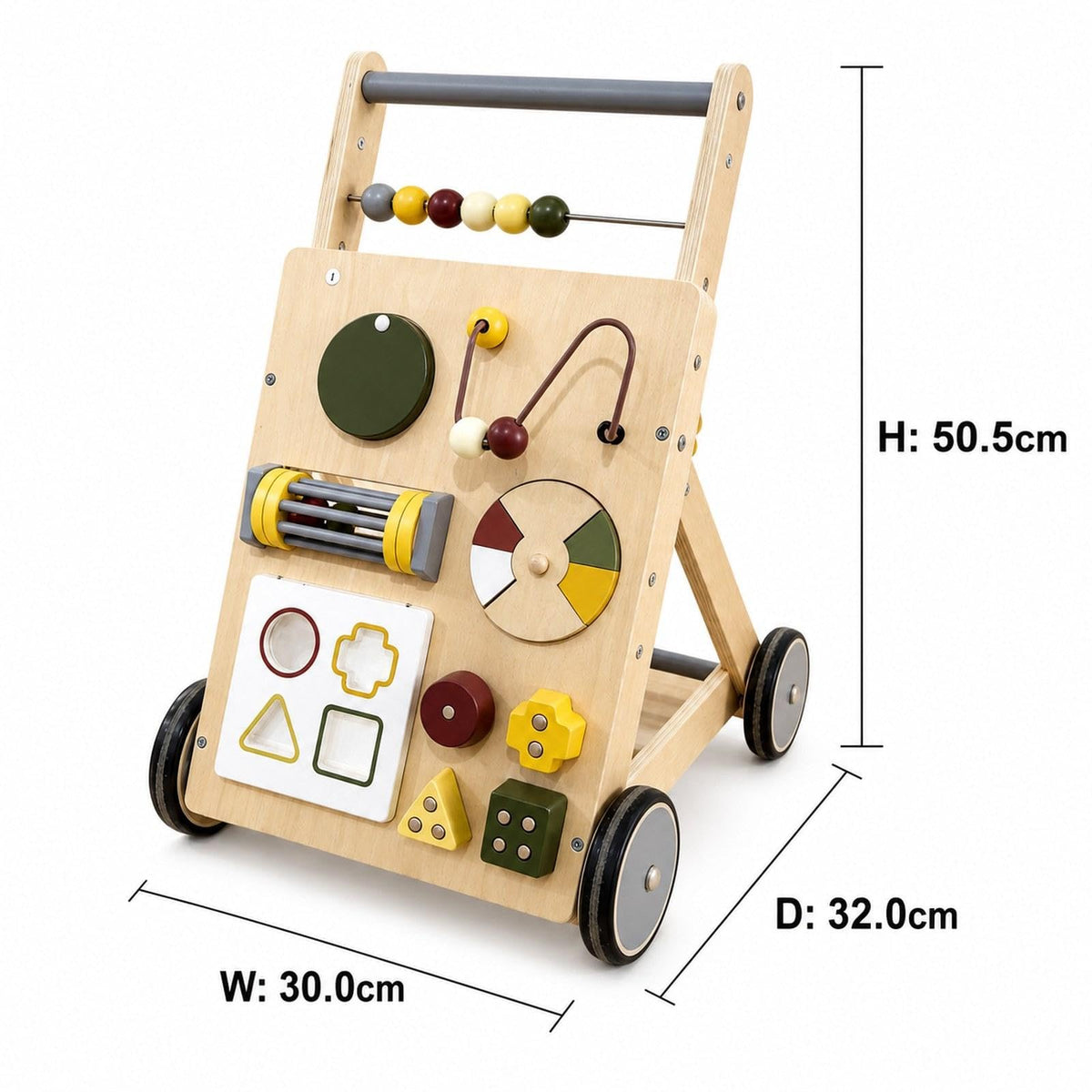 Wooden Activity Push Toy for Birthday Christmas Gifts