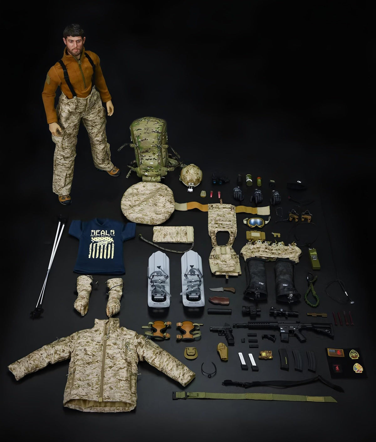 Pipigirl 1/6 Scale 12Inch Special Forces Action Figure, SWAT Soldier Figure Model, Accessories Collection Adult Gifts Military Toys