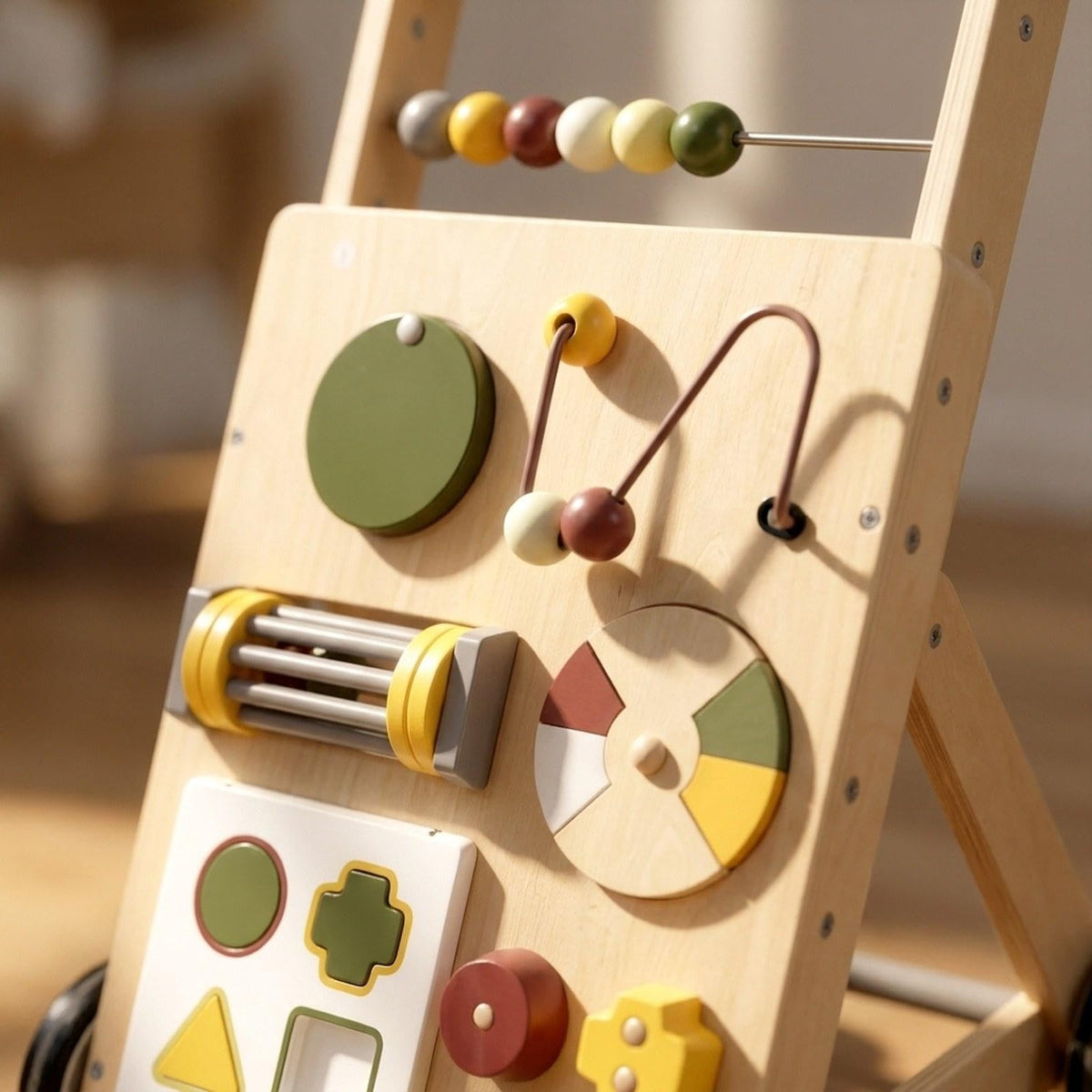 Wooden Activity Push Toy for Birthday Christmas Gifts
