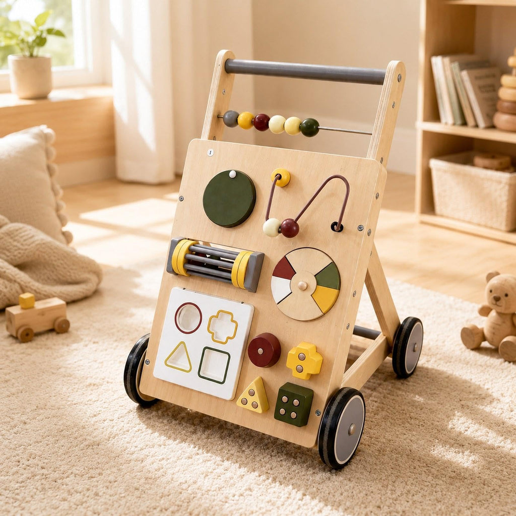 Wooden Activity Push Toy for Birthday Christmas Gifts