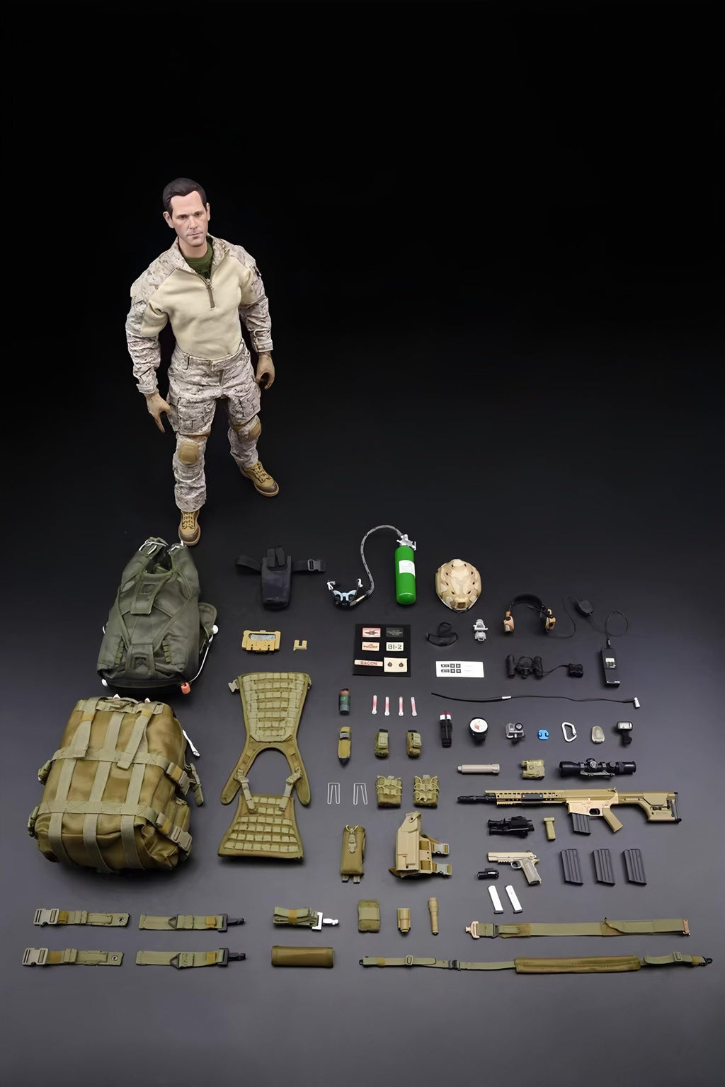Pipigirl 1/6 Scale 12Inch Special Forces Action Figure, US Air Force Parachuting Special Forces Soldier Figure Model, Accessories Collection Adult Gifts Military Toys