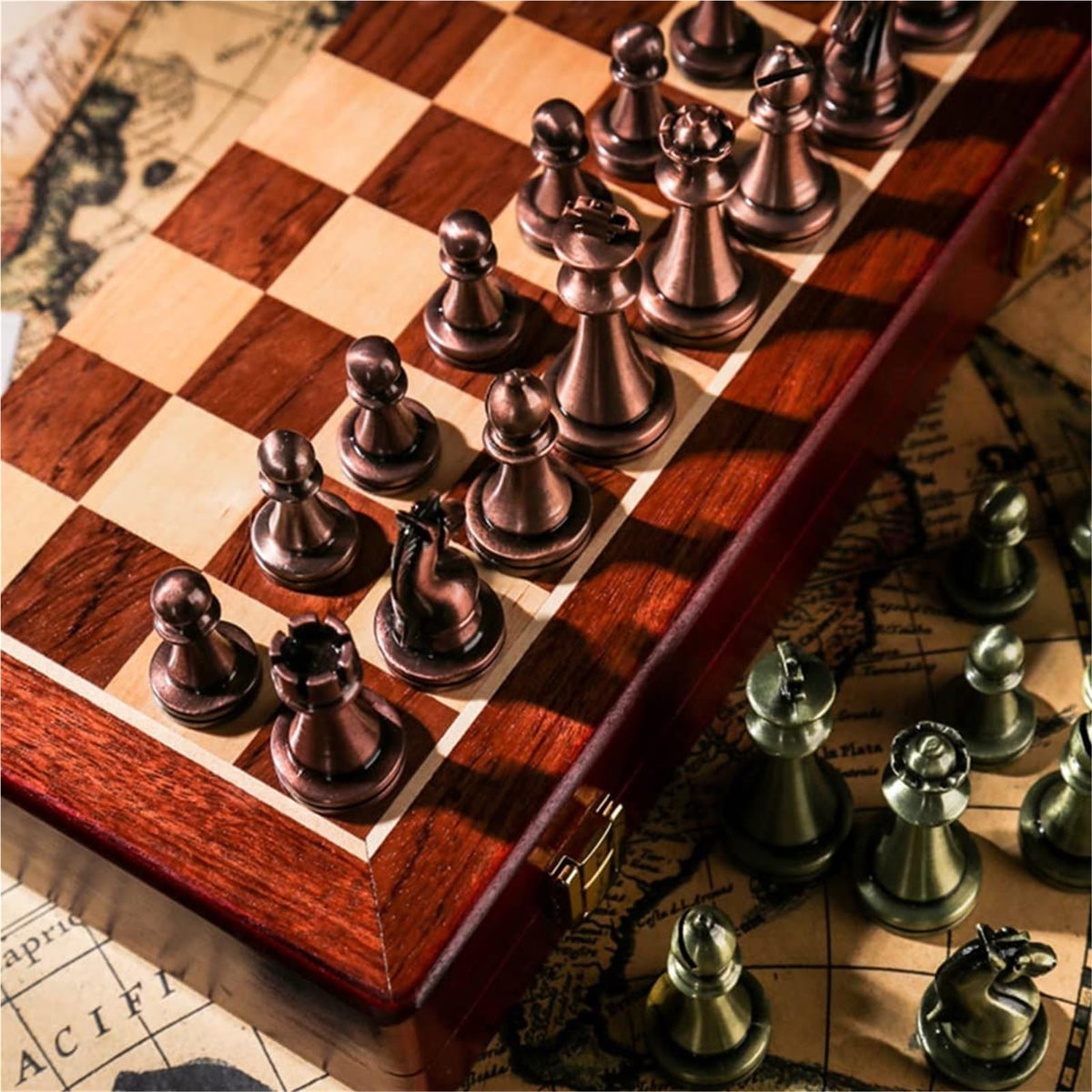 Board Games Chess Set Large Metal Deluxe for Adults Unique