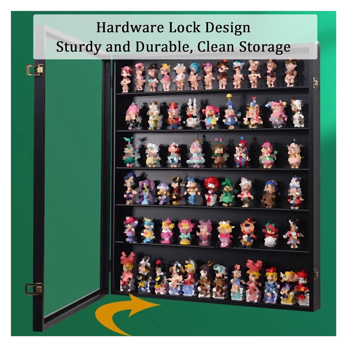 Acrylic Organiser Storage Rack Wall Mounted Display Cabinet for Collectibles, Toys Action Figures Model Storage Box with Clear Door for Study Living Room Bedroom Game Room Office(60x8.5x83cm)