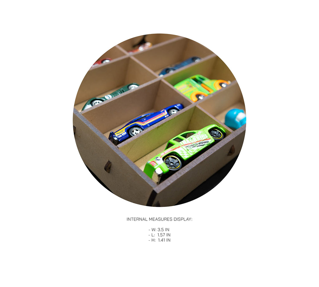 ALEJANDRO CORTES Display Case and Toy Storage Organizer for 1:64 Scale Diecast Cars – Set of 2 with 50-Space Capacity Each for Collectible Models