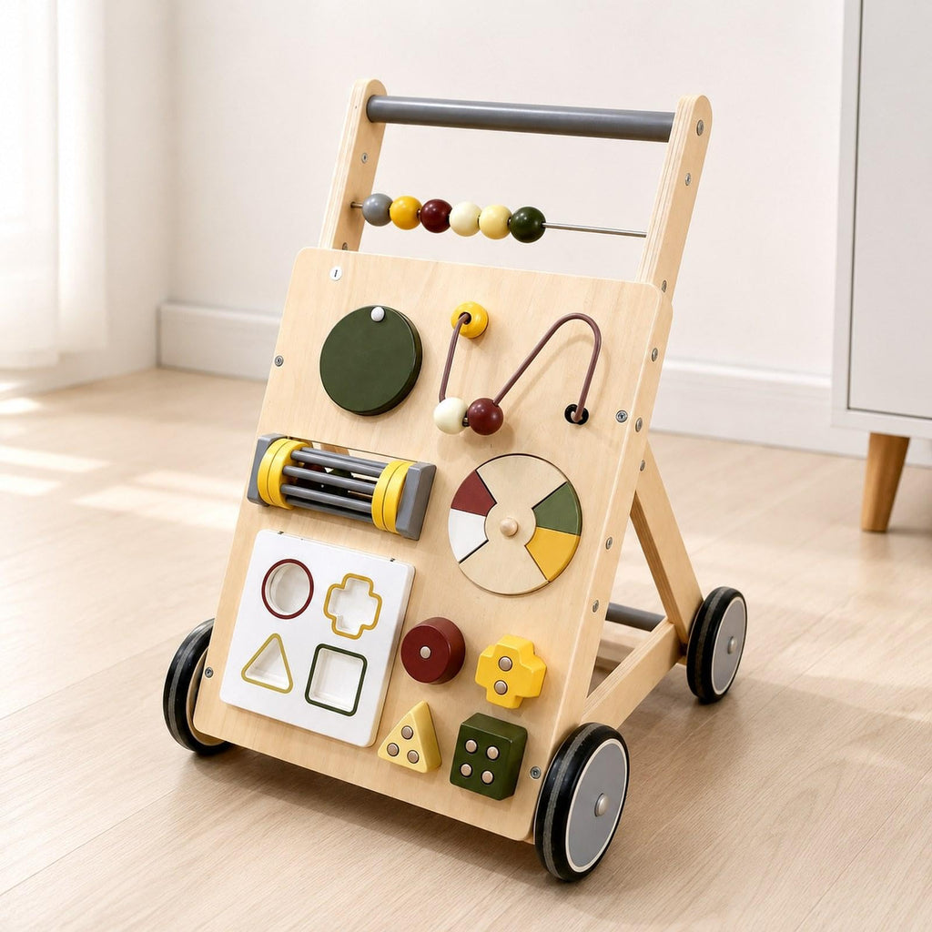 Wooden Activity Push Toy for Birthday Christmas Gifts