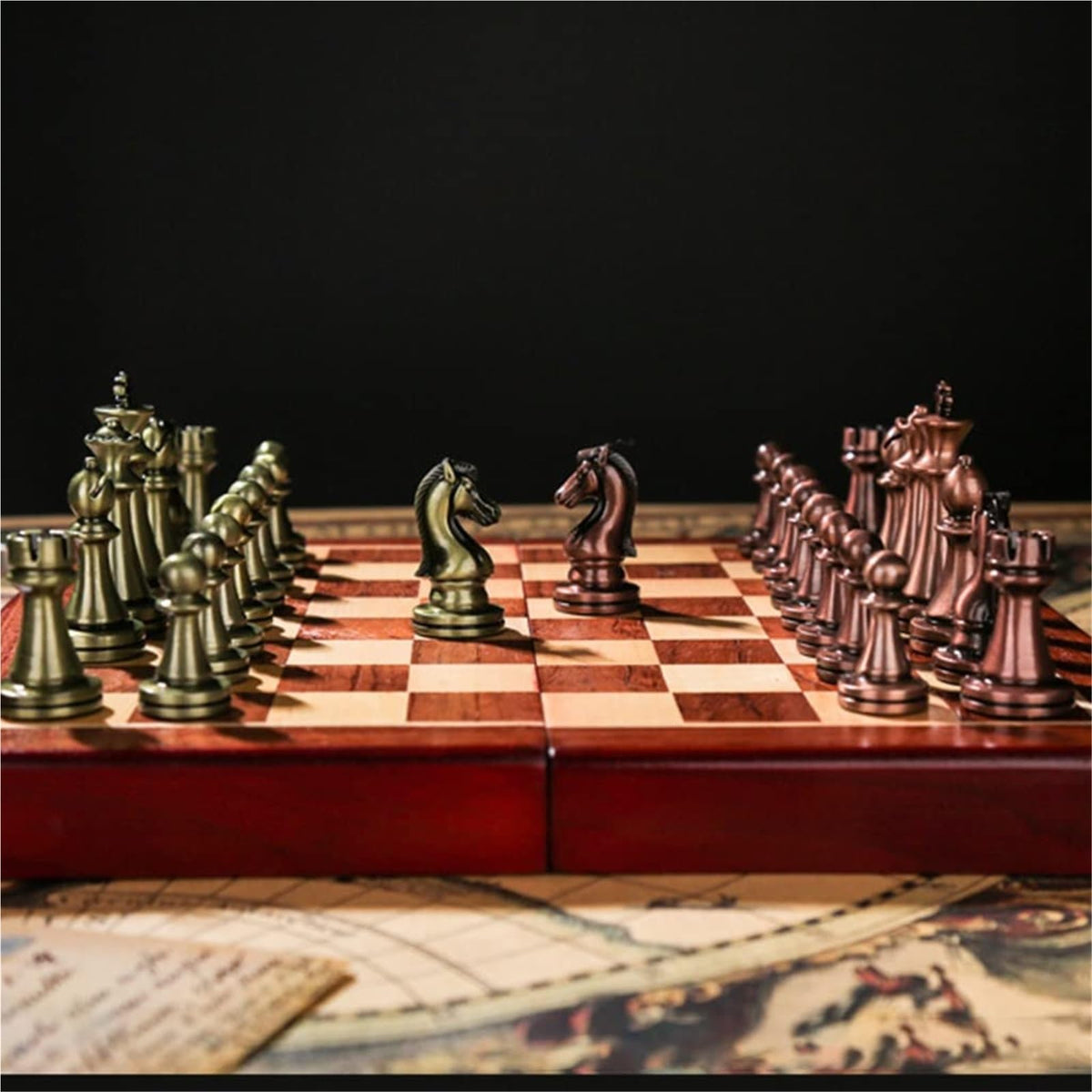 Board Games Chess Set Large Metal Deluxe for Adults Unique