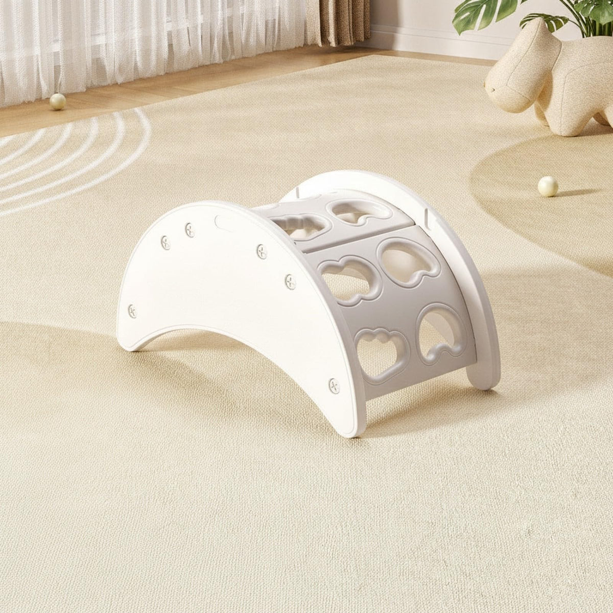 Smooth ClimbingArch | Compact Freestanding Design, Moon-Shaped, Toy, for Playroom, Nursery, Green